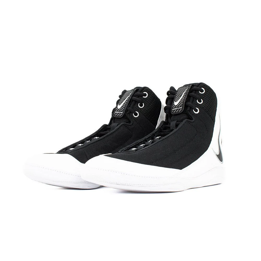 Nike Inflict 4 Wrestling Shoes - Black/White/Wolf Grey - Image 5