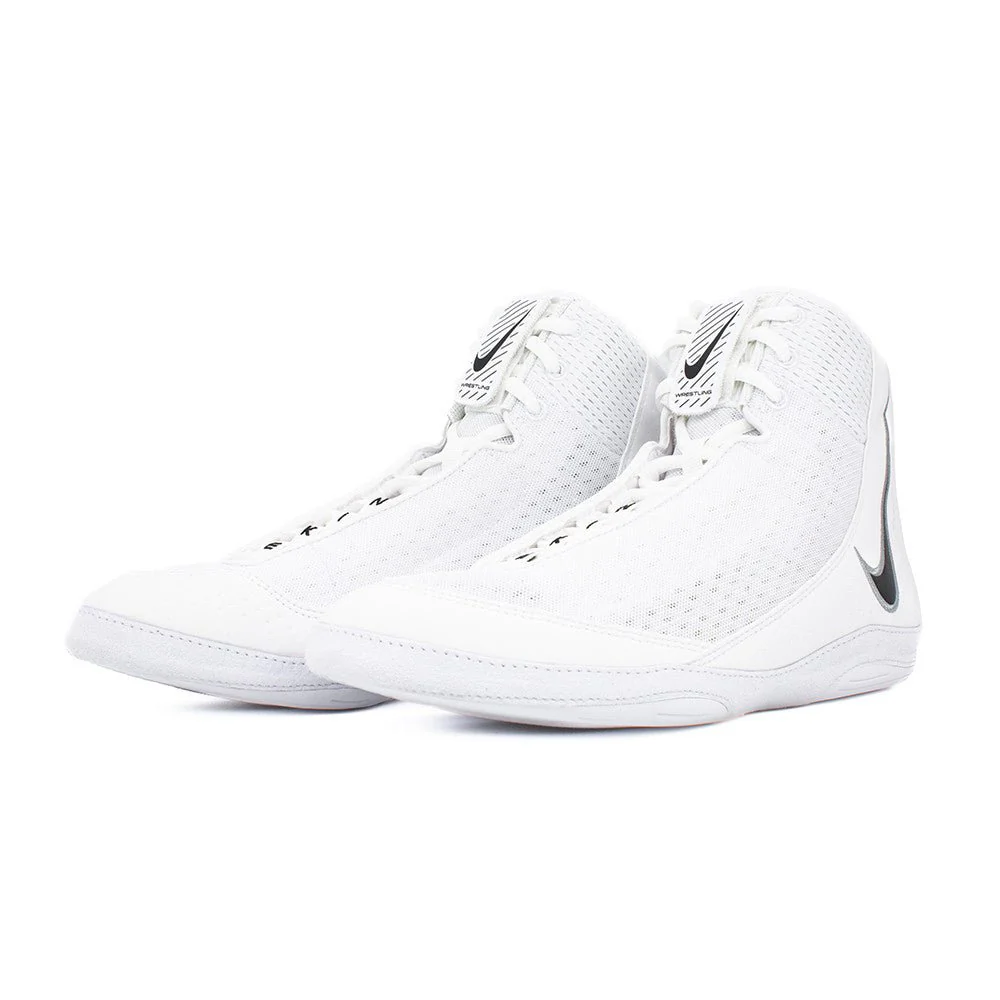 Nike Inflict 4 Wrestling Shoes - White/Black - Image 5