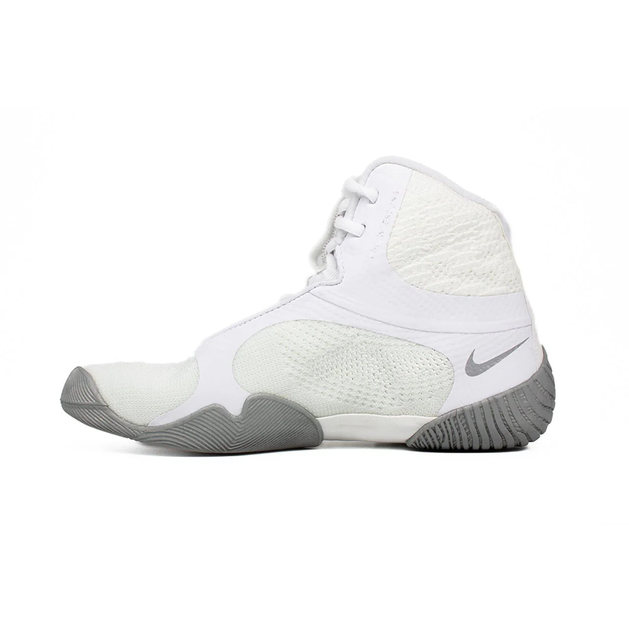 Nike Tawa Wrestling Shoes - White/Metallic Silver - Image 4