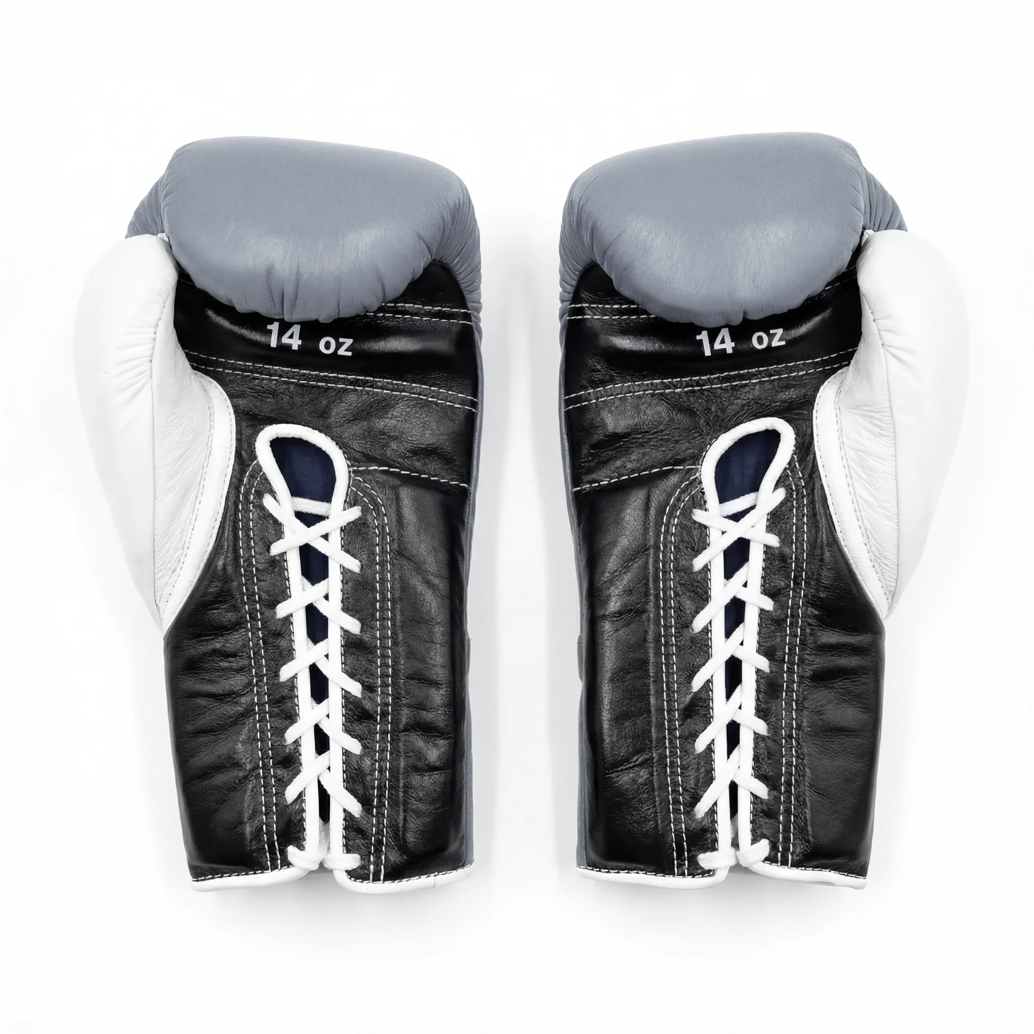 WINNING LACE-UP BOXING GLOVES - GREY / WHITE / BLACK - Image 3