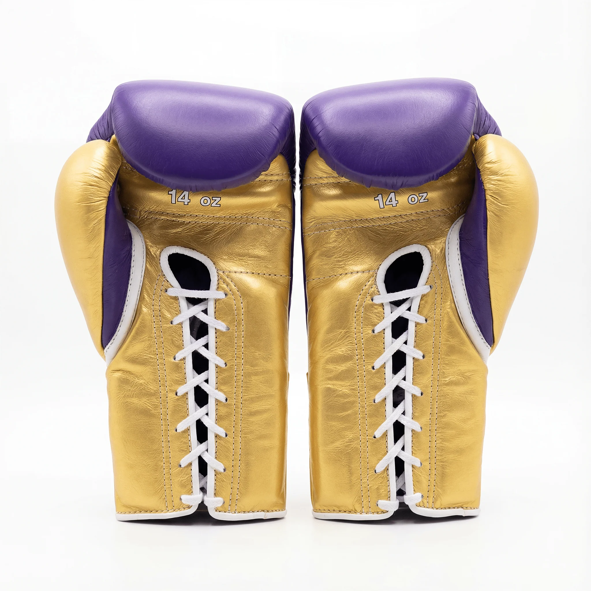 WINNING LACE-UP BOXING GLOVES - PURPLE/GOLD - Image 3