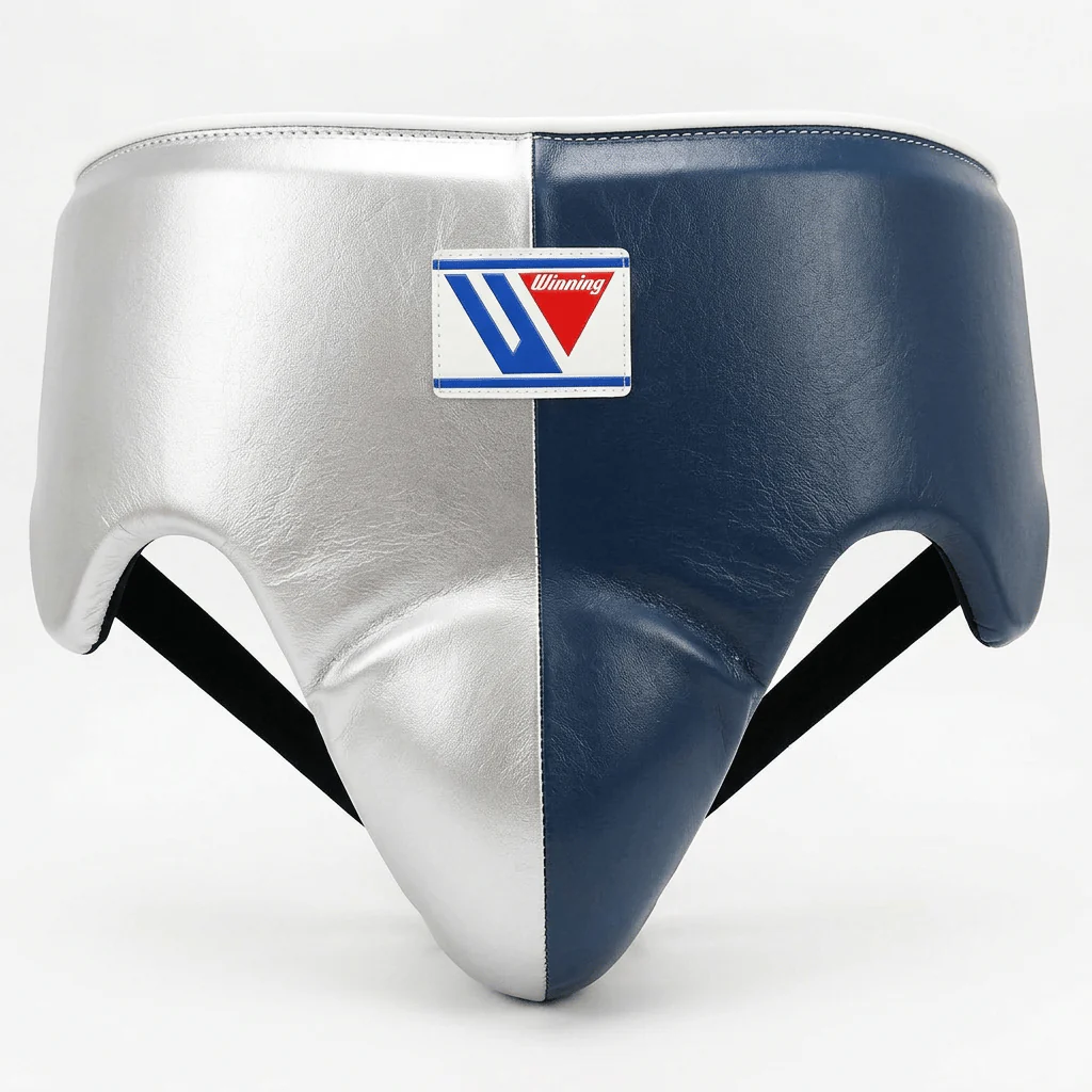 Winning Standard Cut Groin Protector - Dual Tone Silver/Navy Blue